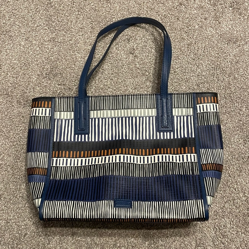 Fossil Emma Navy Dash Tote Bag